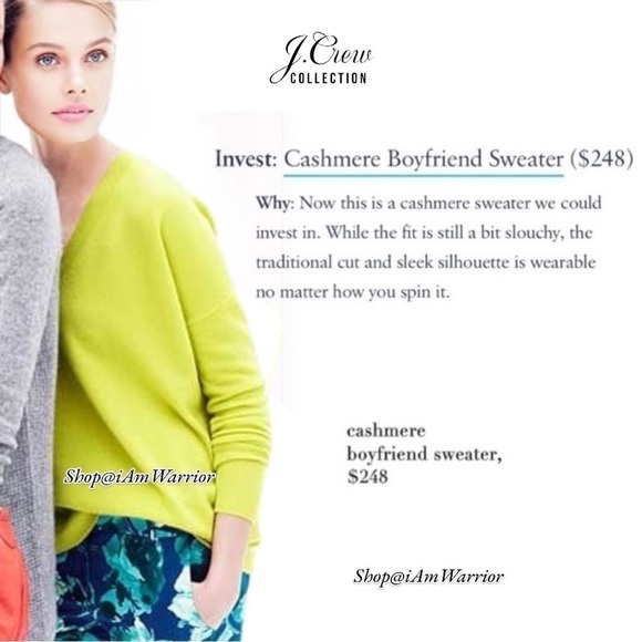 J.Crew Collection neon yellow citrus Italian cashmere sweater *shop@iamwarrior - Picture 4 of 10